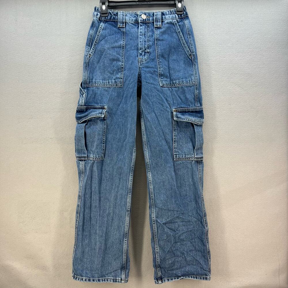 BDG Blue Straight Leg Cargo Jeans